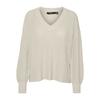Pull zia vert gris col V manches longues Femme VERO MODA