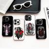 S-Santa Muerte P-Druck Handyhülle Für iPhone17,16,15,14,13,12,11 Plus,Pro Max Farbe Silber Beschichtet Innenabdeckung