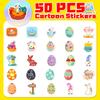 Easter Themed Decorative Stickers Rabbit Egg Cartoon Stickers Hand Account Diary Holiday Decorations Cute Stickers Pack
