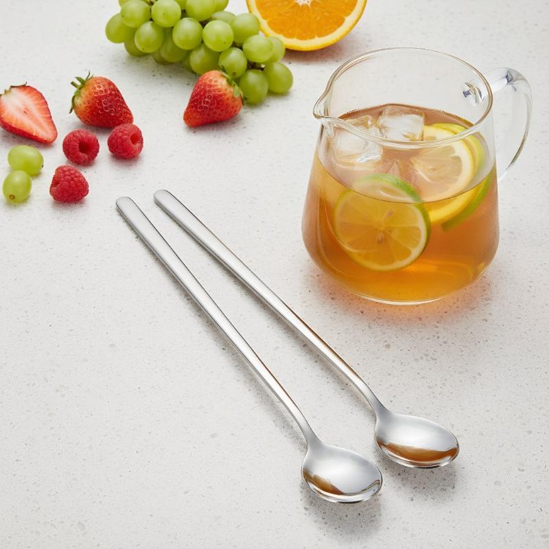 1pc 304 Stainless Steel Spoons Ice Cream Spoons Long Handle Coffee Spoons Stirring Spoons Kitchen Utensils Outdoor Tableware