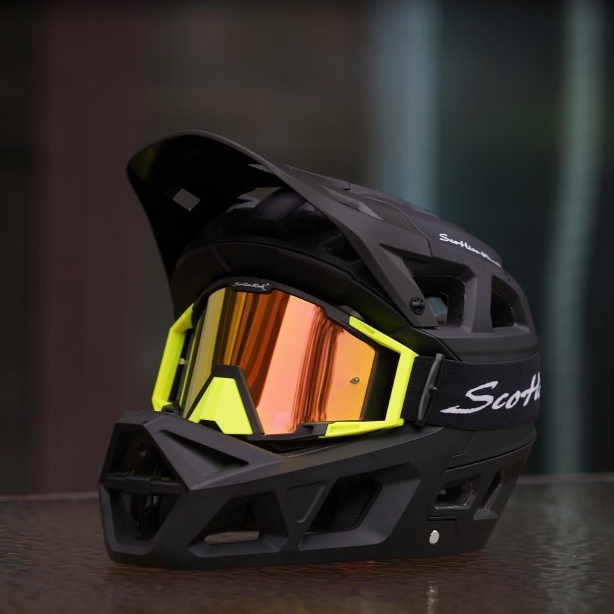 Scorpio mountain bike bike full helmet cycling helmet off-road forest locomotive children men and women DH downhill light gallop