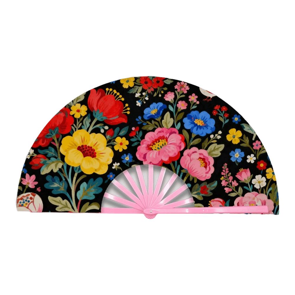 Spanish Flower Folding Fan Chinese Style Dancing Hand Fan Elegant Cloth Shell Fan  Party Gift