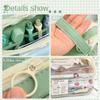DIY Transparent Pen Bag 5 Grid Stationery Box Transparent Pencil Case  Office School Supplies