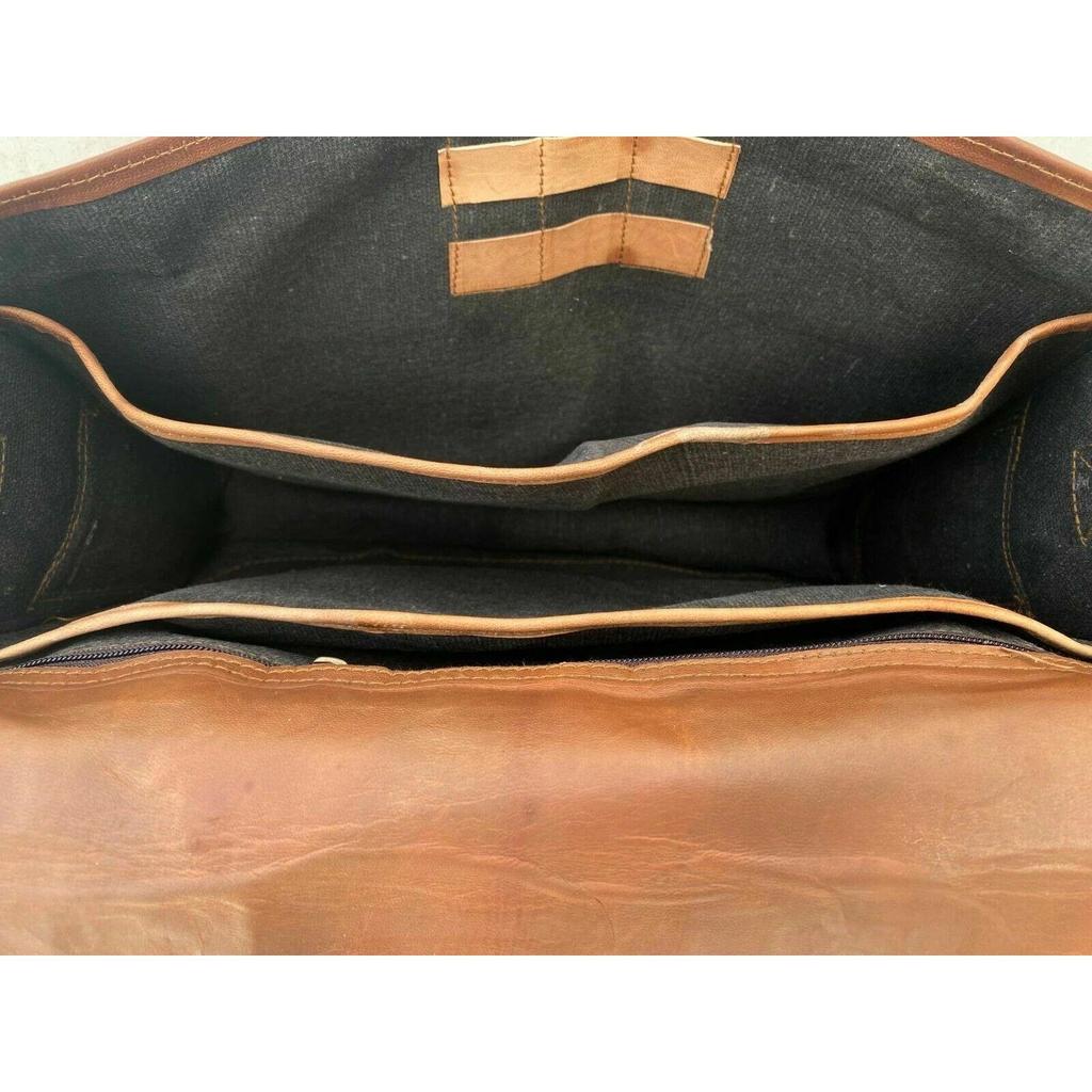 Vintage Leather Messenger Best Computer Laptop Briefcase Satchel Bag  Men