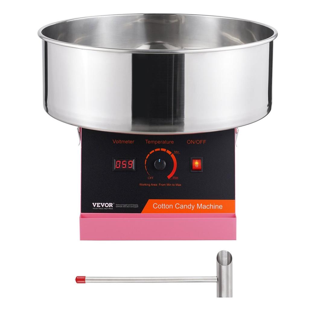 Electric Cotton Candy Machine, 1000W Candy Floss Maker, Commercial Cotton Candy Machine with Stainless Steel Bowl, and Sugar Scoop, Perfect for Home