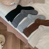 Twist Wool Socks Children'S Season Mid-Tube Socks Thickened Warm And Comfortable Plush Socks Gray Socks