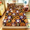 Halloween Checkerboard Pumpkin Ghost Fitted Sheet 3PCS Set Cartoon Spooky Bedding Set 1 Fitted Sheet + 2 Pillowcases