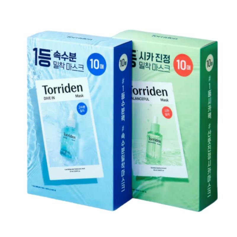 TORRIDEN DIVE-IN Moisture Mask 10 Sheets + BALANCEFUL Soothing Mask 10 Sheets
