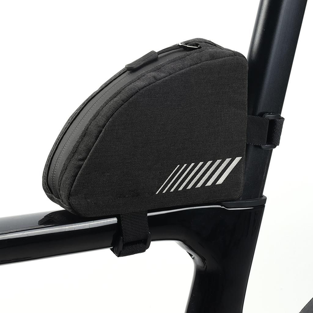 Bike Top Tube Bag Triangle Storage Pouch Compact Reflective Rainproof Design for Road Mountain Commuter Cycling