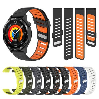 Correa de Silicona Bicolor de 22 mm para HUAWEI WATCH GT 5 4 3 SE 46mm/Correa Deportiva para HUAWEI WATCH 4 3 Pro Ultimate Pulsera Correa de Reloj
