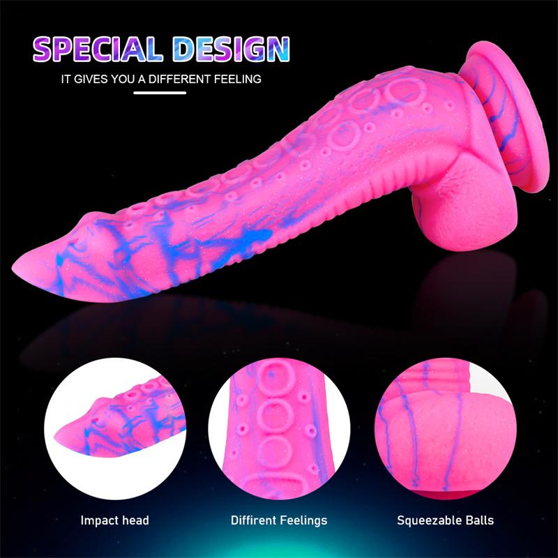 Octopus Silicone Color Dildo Liquid Multi-layer Crystal Simulation Big Penis Adult Products