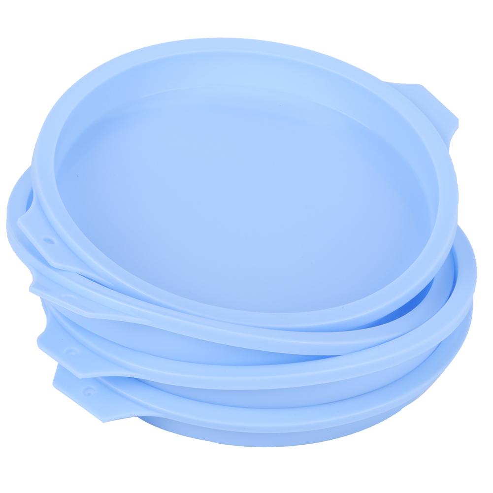 8 Inch Silicone Round Shape Cake Mold Baking Tray Plate Accessories for Colorful Cake