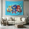 Sonic Hedgehog Wall Tapestry Aesthetic Wall Hanging Printed Fabric Blanket Decorative Tapestries For Bedroom Living Room Home Decor