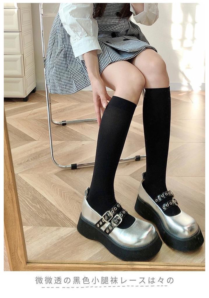 Lolita White Knee Socks Summer Thin Velvet High Thigh Socks Pure Lace Bow Stockings