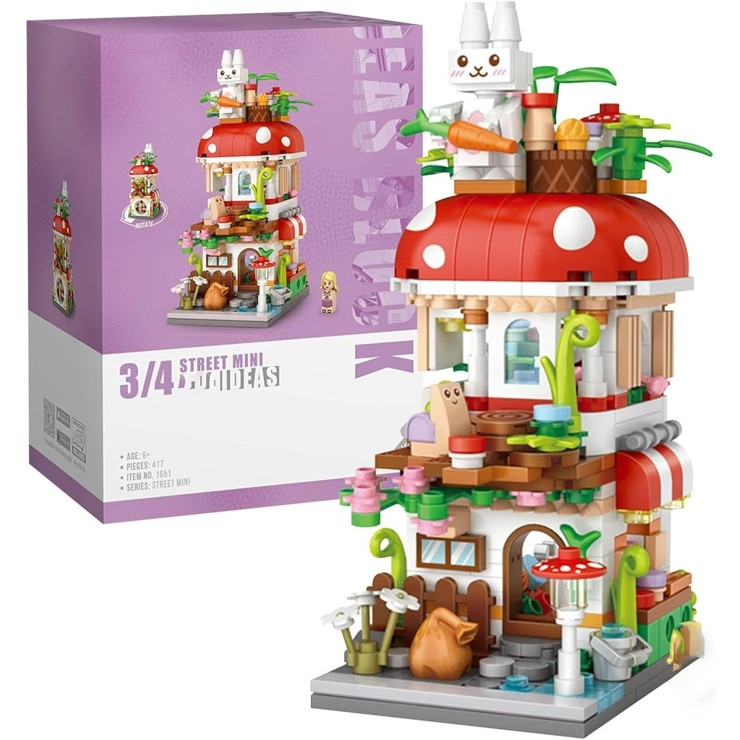 

Mini City Shop Street View Building Blocks Model Set,Simulation Architecture Collection Particle Construction Building Bricks Toy,Home Decoration C1
