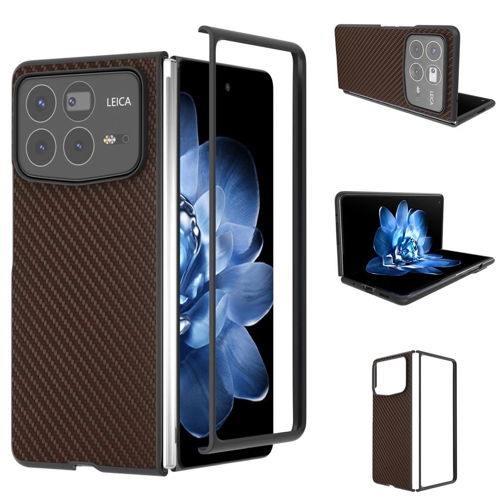 For Xiaomi Mix Fold 4 5G Case Carbon Fiber Texture PU+PC Phone Cover