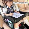 1pc Foldable & Expandable Polyester Youngsters Car Seat Travel Tray with Multiple Storage Pockets