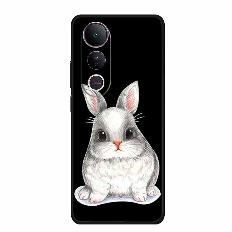 For Vivo V50 Lite Phone Case V 50 lite Coque Cute Cartoon Black Silicone Soft Back Cover For Vivo V50 Lite 5G 4G Case V50lite