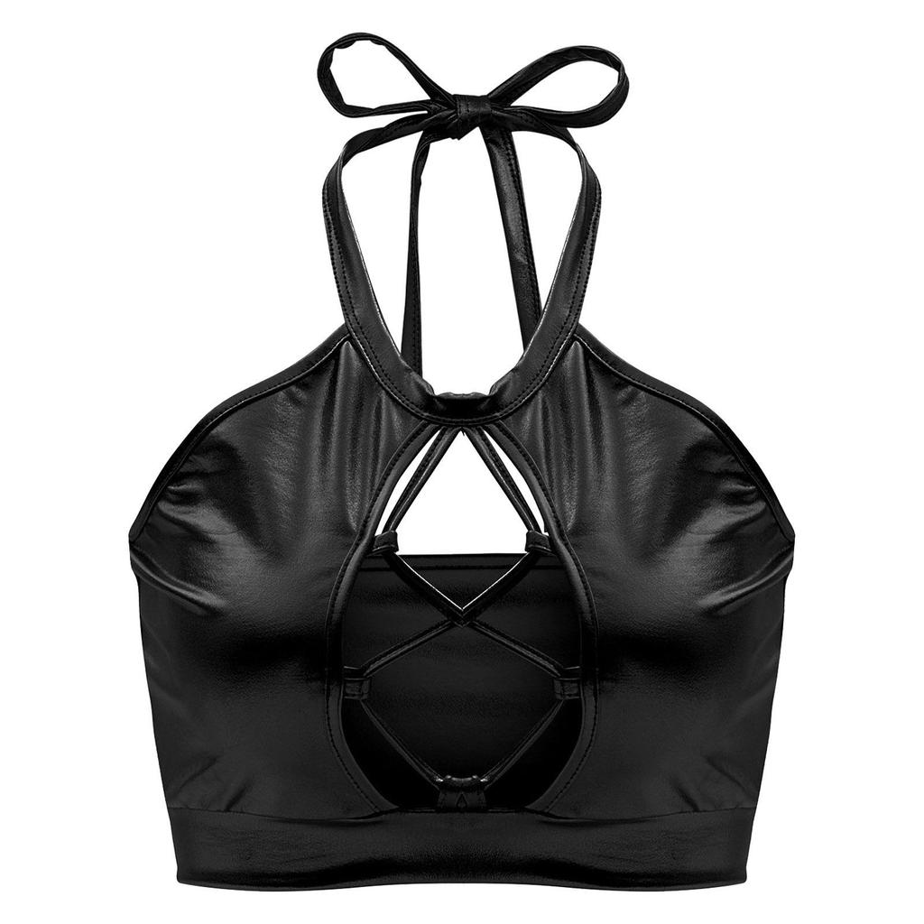 Women's Sexy Slim Fit Cutout Leather Camisole