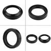 Motorcycle Motorcycle Front Fork Shock Absorber Oil Seal and Dust Seal Kit 43mm X 55mm X 11mm Fits GSX750F GSXR750 Rubber Material Black + Connector S