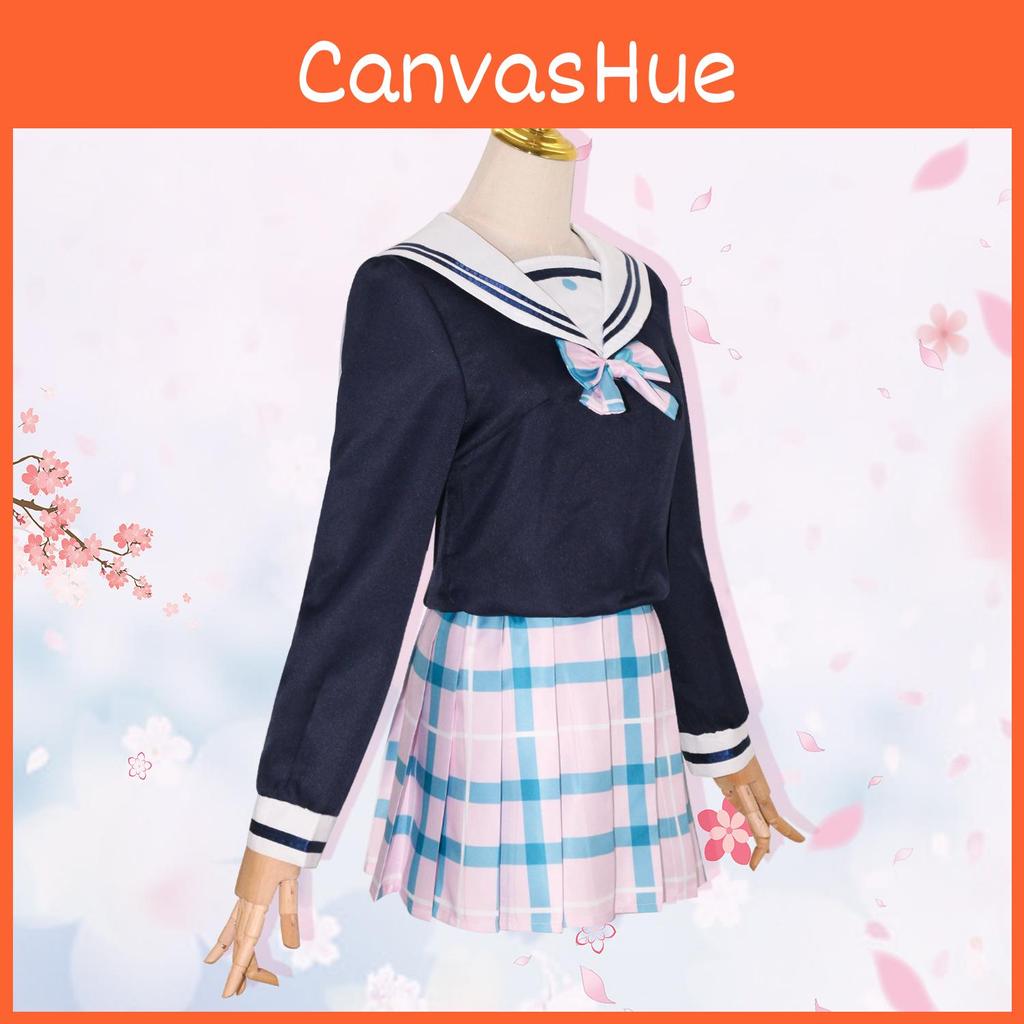 Idol Master Shining Color Cosplay Costume Sakura Makino Anime Stage Performance Costume