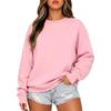 Women's Casual Comfortable Neck Long Sleeve Color Loose Fit Sweatshirt