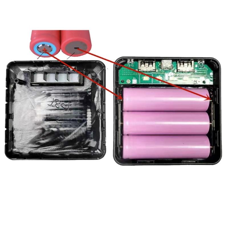 DIY 3x18650 Battery Cases Quick Charge Outer Plastic Shells Power Bank Shells Portable External Boxes Without Battery