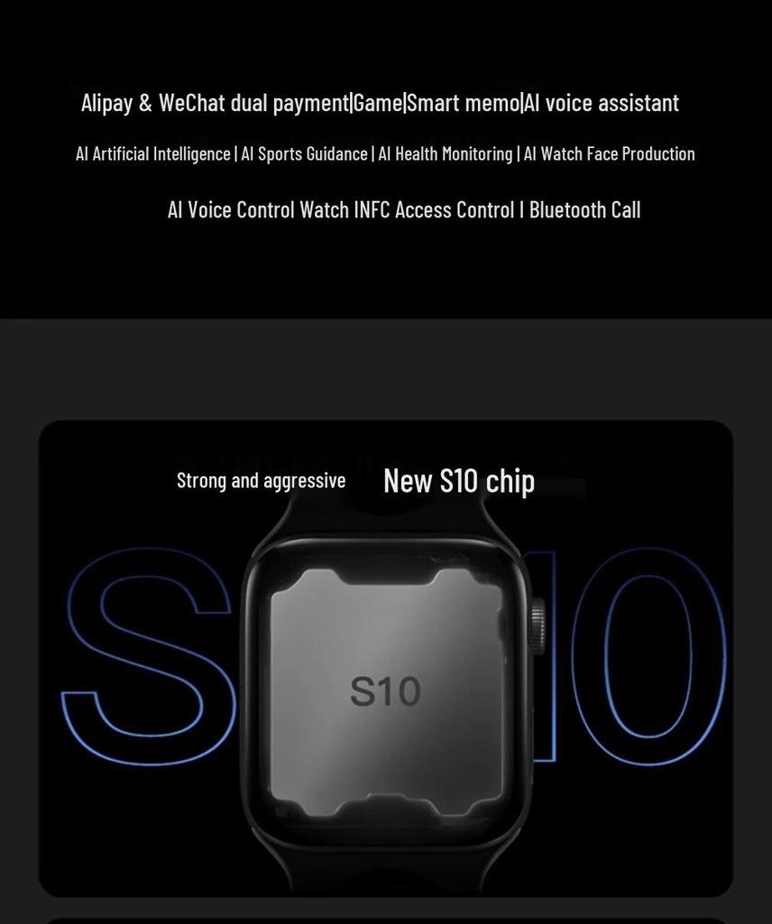 Ceas inteligent TS10: Plată Duală, Tracker Sportiv, Navigație Bluetooth, Răspundere la Apeluri, Brățară de Monitorizare a Sănătății.