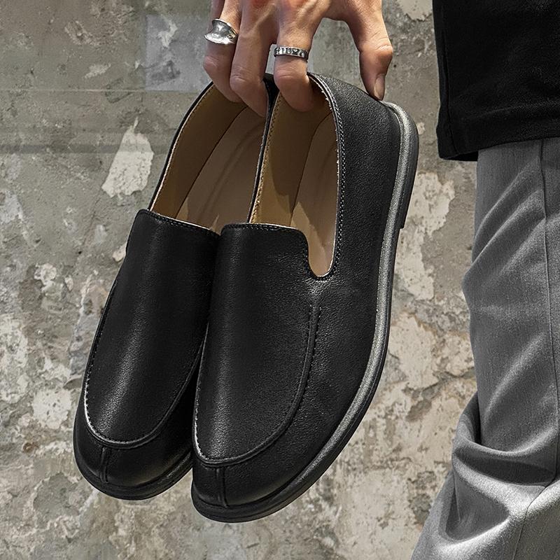 Fashion Stylish Leather Men Loafers Comfortable Slip-on Driving Shoes Soft Bottom Casual Flats Leisure Walk Man Business Shoes Moccasins