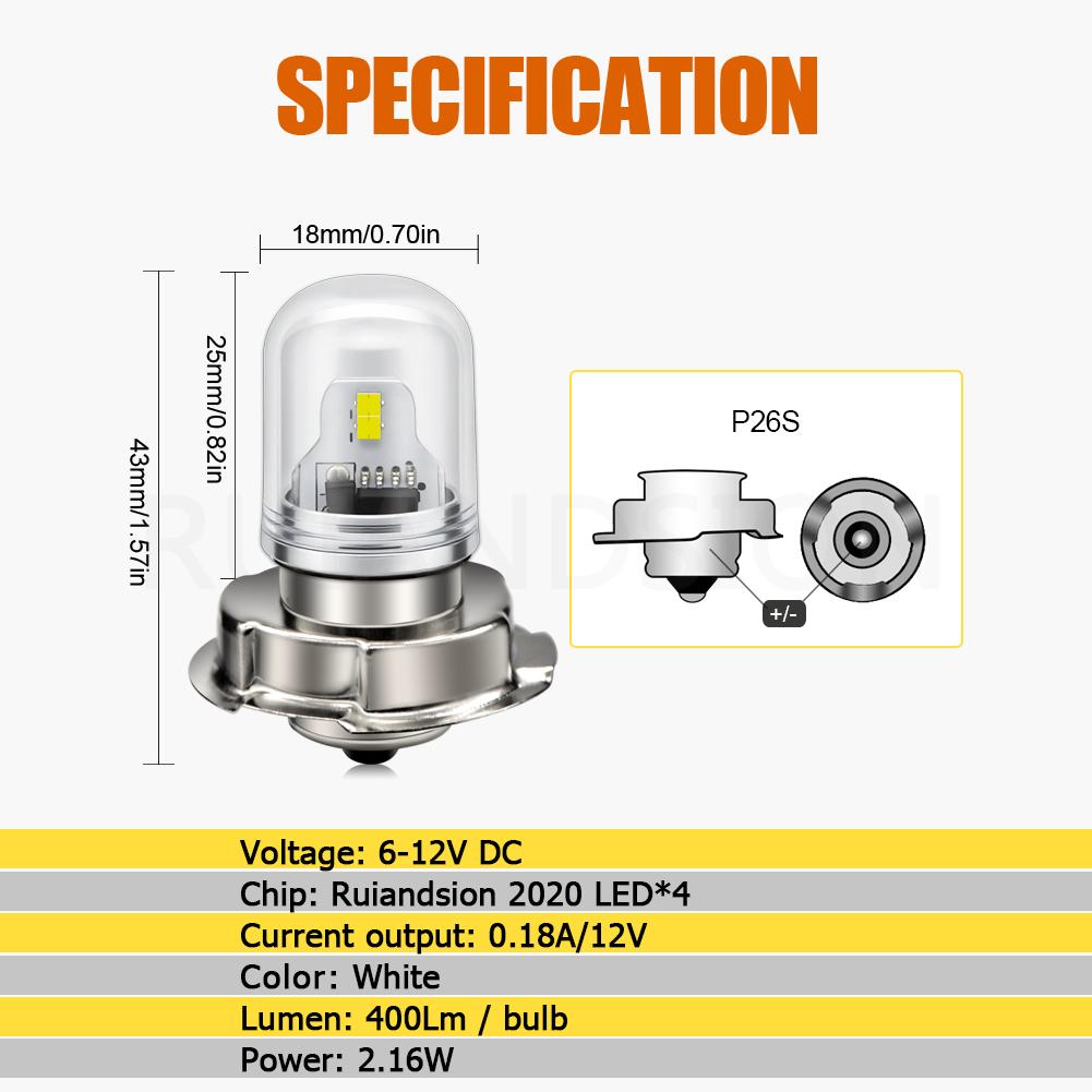 H6M P15S P26S LED Motorcycle Headlight BA15D Car Motorcycle Bulb Turn Signal Headlight Lamp Auto For Truck High Brightness Light