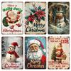 Vintage Merry Christmas Metal Tin Sign, Retro What A Wonderful World Girl, Wall Poster Jingling Bell, Home Decoration, WY297