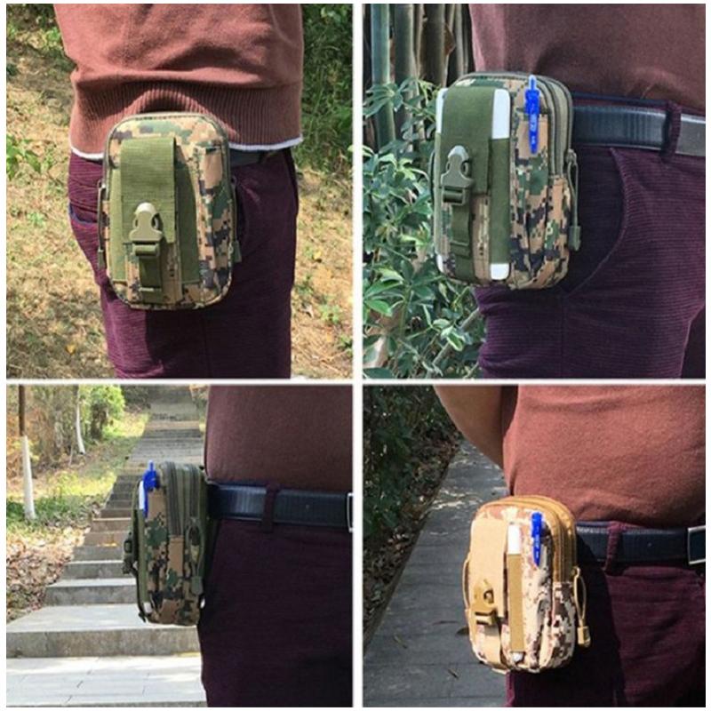 Outdoor Sports Multi-Functional Accessory Bag Large Capacity Mobile Phone Hanging Bag Tactical Waist Pack