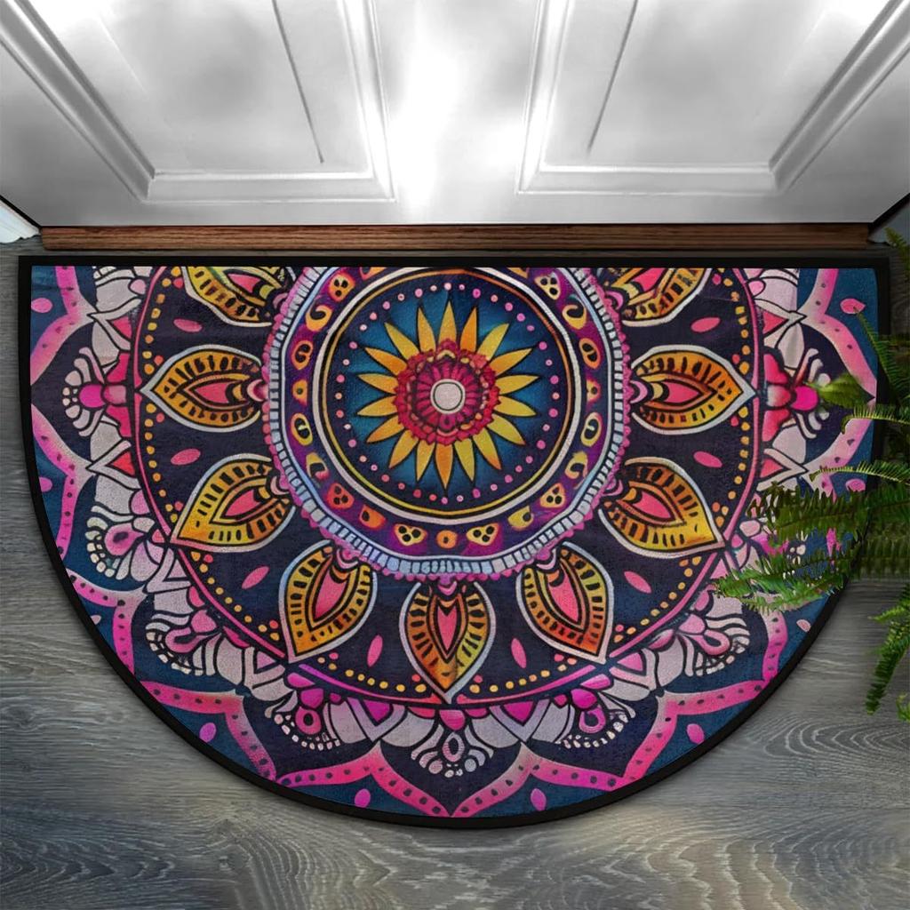 Home Semi Circle Carpet Home Door Decoration Floor Mat Kitchen and Bathroom Floor Mat