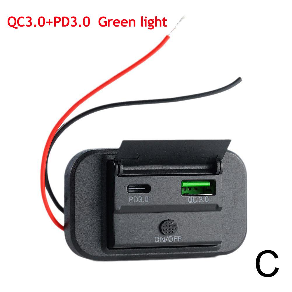 12V/24V Car USB Charger Socket Dual USB Ports Waterproof Dustproof Fast Charge Power Adapter for Most Cars Motorcycles Boats RV