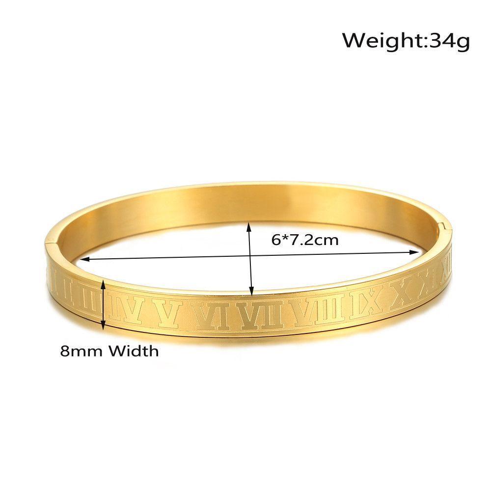 Oversized Roman Letters Electric Hip Hop Open Couple Bracelet Punk Style