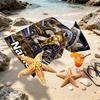 Custom Name Personalized Real Madrid Print Beach Towel, for Trip Camping Beach Party Home Decor, Birthday Gift for Family & Friends
