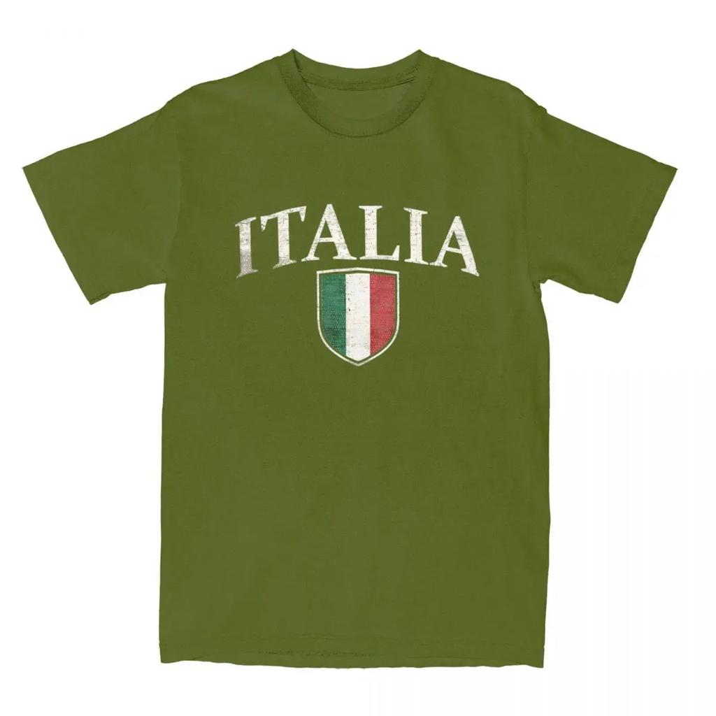 Italy Flag Italian T-Shirt Summer T Shirts 100 Cotton Harajuku Tshirt For Man Short Sleeves Loose Clothing