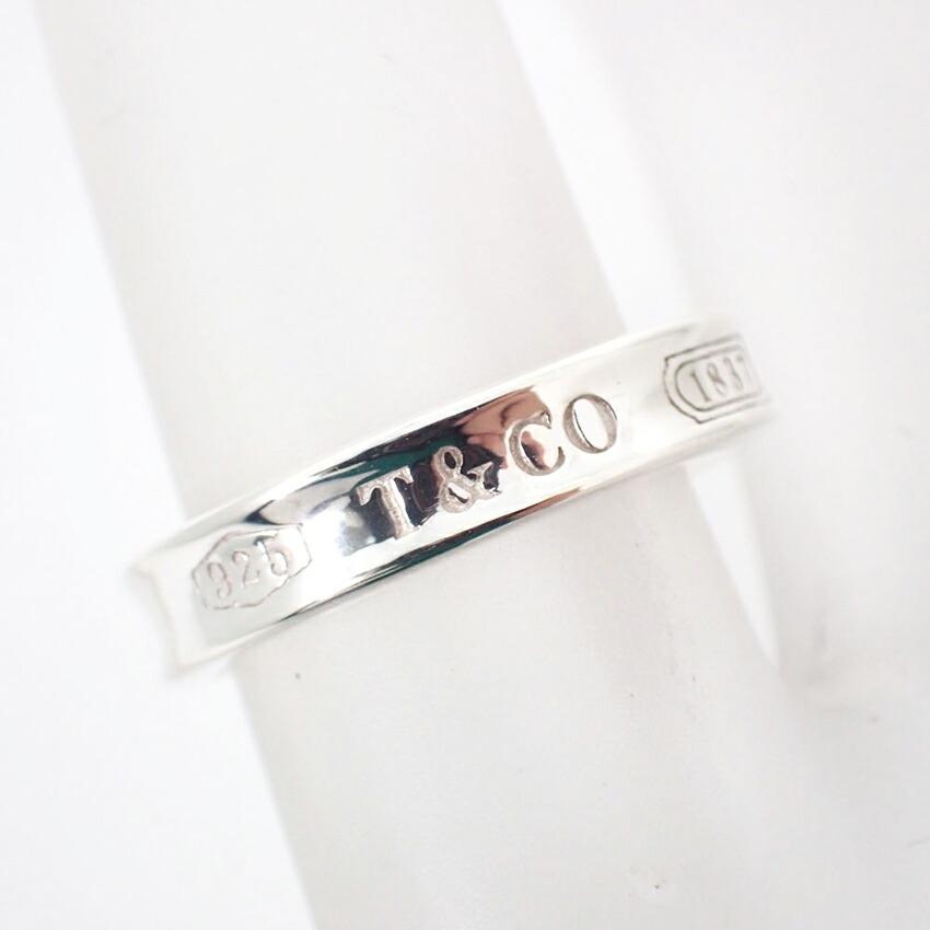 Used Tiffany 925 1837 Narrow Ring, Size 7, j58-2