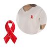 Czerwona Wstążka Broszka Emaliowane Przypinki Biżuteria Świadomość HIV AIDS Nadzieja Przypinka do Klapy Guziki Odznaki Biżuteria Akcesoria Odzieżowe
