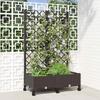 Planter with Trellis and Wheels Brown 80 X 40 X 131.5 Cm PP