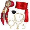 Full Pirate Accessories Collection Bandana Belt Necklace Bracelet Combo