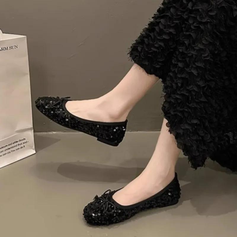 Fashion Women's Heels Spring New Flat-soled Shallow Mouth Elegant Daily Comfortable Soft-soled Square Head Women's Shoes