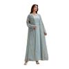 NC45 Women's Muslim Dress - Two-Piece Robe Set | Middle Eastern Style, Saudi Arabia & Dubai Inspired Jalabiya