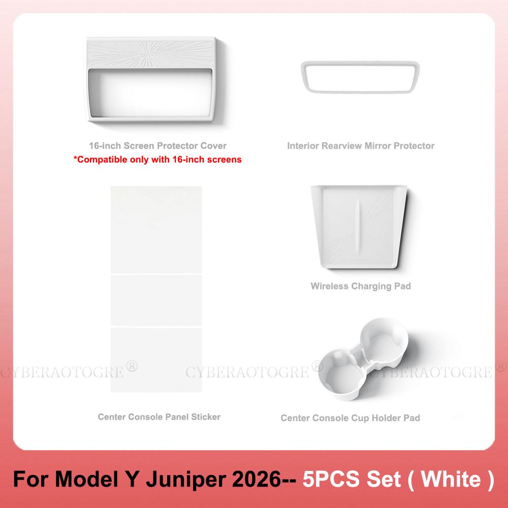 For Tesla Model Y Juniper 2026 Model YL Central Control Navigation Screen Protector 16-inch Silicone Protective Frame Edge Cover