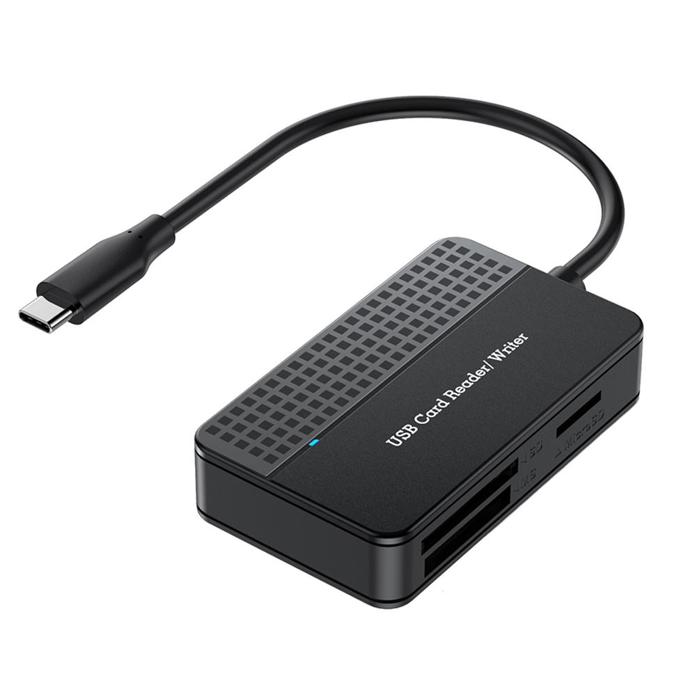 

Memory Smart Card Reader 5Gbps USB 3.0 Type C USB Card Writer 4 in 1 Memory Card Writer 20cm Cable SD TF CF MS