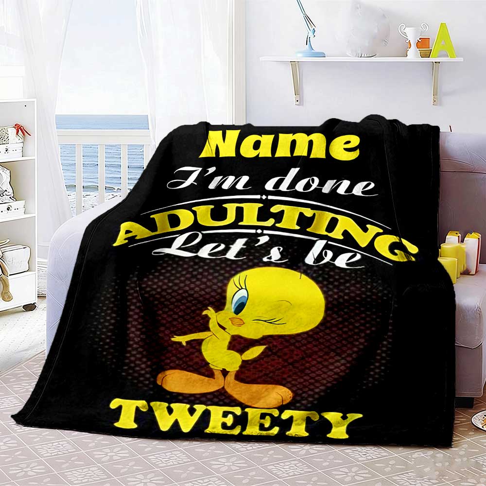 Warner (34) Customize Your Name Blanket Cozy Personalized Blanket Soft & Cozy Great for Bedding Picnics Nap Living Room Four Seasons Multipurpose