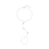 CANNER Anneau de doigt Bracelet chaîne Fleur Trèfle Zircone Cubique Argent 925 Pour Femmes Chaîne de main Ins Bijoux Oeil de cheval Cadeau de fête