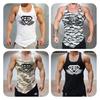 Stylish Polyester Fiber Men's Vest Moisture-wicking Slim Fit Gym Tank Top For All Seasons