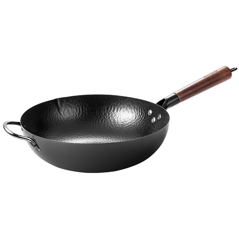 MAXCOOK 34cm Fish Scale Iron Wok