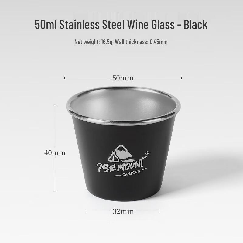Jun Kai Wei 50ML Portable Stainless Steel Outdoor Stackable Mug
